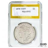 1878 7/8TF Morgan Silver Dollar PGA XF45