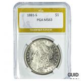 1881-S Morgan Silver Dollar PGA MS63