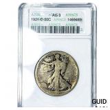 1921-D Walking Liberty Half Dollar ANACS AG3