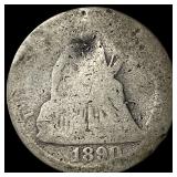 1890 Seated Liberty Dime NICELY CIRCULATED