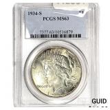 1934-S Silver Peace Dollar PCGS MS63
