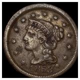 1853 Braided Hair Large Cent NEARLY UNCIRCULATED