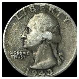 1943 Silver Washington Quarter NEARLY UNCIRCULATED
