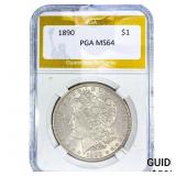 1890 Morgan Silver Dollar PGA MS64