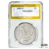 1880-O Morgan Silver Dollar PGA MS63