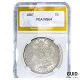 1887 Morgan Silver Dollar PGA MS64