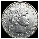 1907-O Silver Barber Half Dollar CHOICE AU