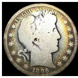 1896-S Silver Barber Half Dollar NICELY CIRCULATED