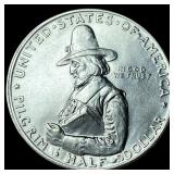 1920 Silver Half Dollar Pilgrim Tercentenary UNCIR