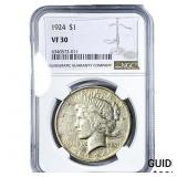 1924 Silver Peace Dollar NGC VF30