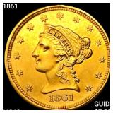 1861 $2.50 Gold Quarter Eagle UNCIRCULATED