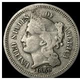 1869 Nickel Three-Cent Piece CHOICE PROOF