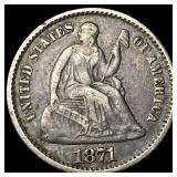 1871 Silver Half Dime