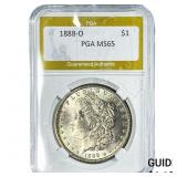 1888-O Morgan Silver Dollar PGA MS65