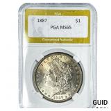 1887 Morgan Silver Dollar PGA MS65