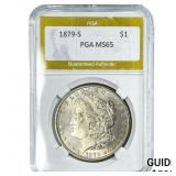 1879-S Morgan Silver Dollar PGA MS65