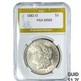 1882-O Morgan Silver Dollar PGA MS65