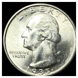 1935-S Silver Washington Quarter UNCIRCULATED