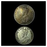 1913 India Silver 1 Rupee