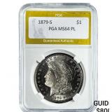 1879-S Morgan Silver Dollar PGA MS64 PL