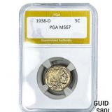1938-D Buffalo Nickel PGA MS67