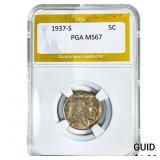 1937-S Buffalo Nickel PGA MS67