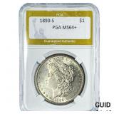 1890-S Morgan Silver Dollar PGA MS64+