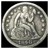 1848 Seated Liberty Dime NEARLY UNCIRCULATED