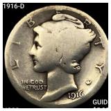 1916-D Mercury Dime NICELY CIRCULATED
