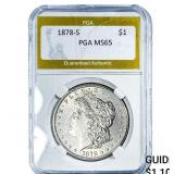 1878-S Morgan Silver Dollar PGA MS65