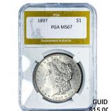 1897 Morgan Silver Dollar PGA MS67
