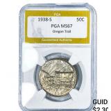 1938-S Oregon Trail Half Dollar PGA MS67