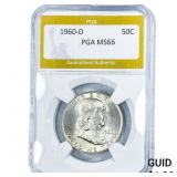 1960-D Franklin Half Dollar PGA MS66