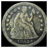 1852-O Silver Seated Liberty Dime NEARLY UNCIRCULA
