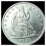 1858-S Silver Half Dollar CLOSELY UNCIRCULATED