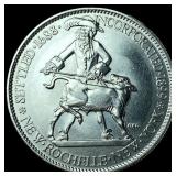 1938 Silver New Rochelle Half Dollar GEM BU