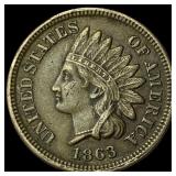 1863 Indian Head Cent NEARLY UNCIRCULATED