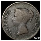 1862 Straits Settlements Copper 1/4 Cent