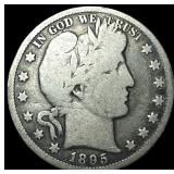 1895 Silver Barber Half Dollar NICELY CIRCULATED