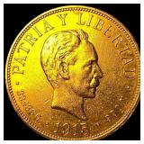 1915 Cuba Gold 20 Pesos CLOSELY UNCIRCULATED