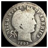 1893-O Silver Barber Dime NICELY CIRCULATED