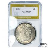 1897 Morgan Silver Dollar PGA MS64