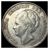 1924 Netherlands Silver 1 Gulden