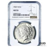 1927-D Silver Peace Dollar NGC AU53
