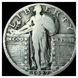1927-S Silver Standing Liberty Quarter LIGHTLY CIR