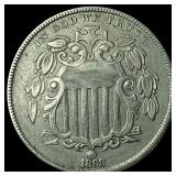 1868 Shield Nickel LIGHTLY CIRCULATED