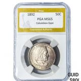 1892 Columbian Expo Half Dollar PGA MS65