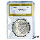 1892 Morgan Silver Dollar PGA MS64