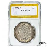 1898-S Morgan Silver Dollar PGA MS63