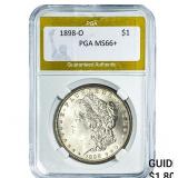 1898-O Morgan Silver Dollar PGA MS66+